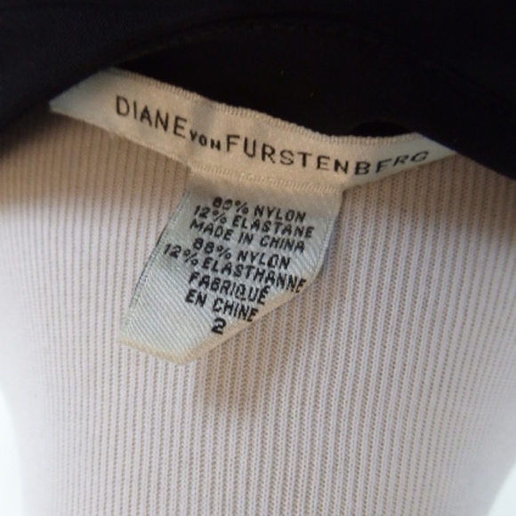 DVF black puff sleeve black dress 2 - Picture 4 of 4